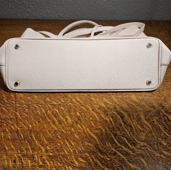 Furla Pale Pink Italian Leather Tote with Gold Hardware - Picture 5 of 16